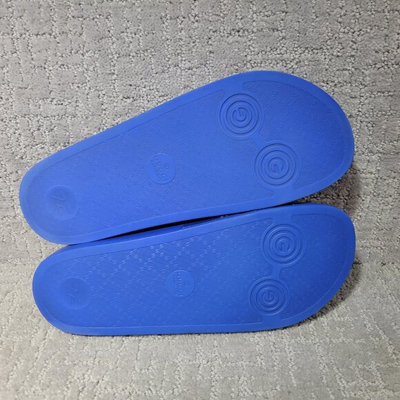 Gucci Pursuit Slide Men's Size US 10 Blue Rubber GG Perforated Sandals. - Picture 7 of 10